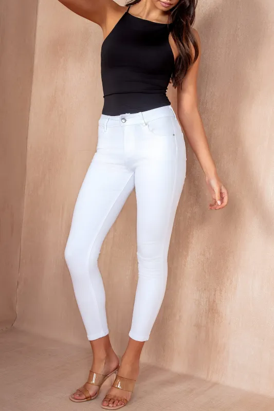 Felicity White Push Up Skinny Jeans sold by Va Va Voom