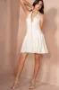 Fionnula Cream Halter Neck Pleated Dress sold by Va Va Voom