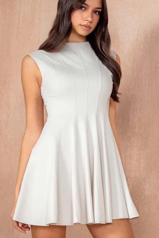 Kaiden Stone Pleated Dress sold by Va Va Voom