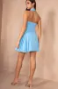 Fionnula Blue Halter Neck Pleated Dress sold by Va Va Voom