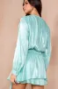 Jess Mint Shimmer Drape Dress sold by Va Va Voom