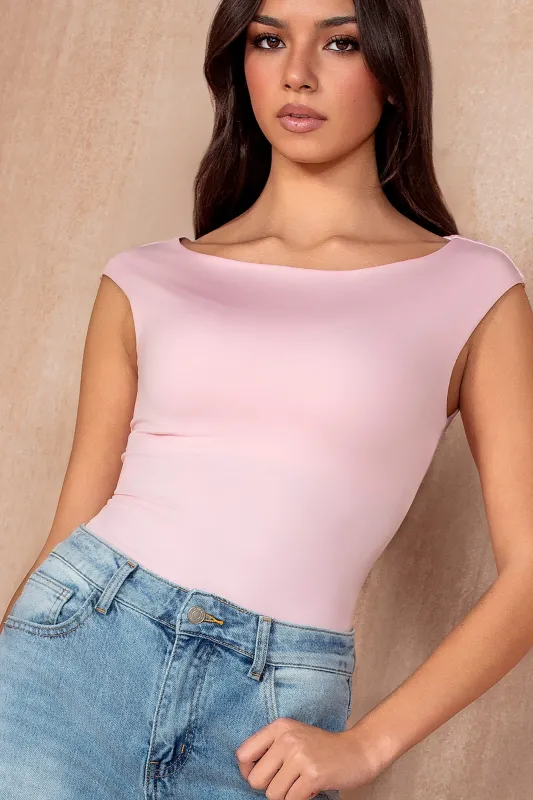 Lola Pink Slinky Bodysuit sold by Va Va Voom