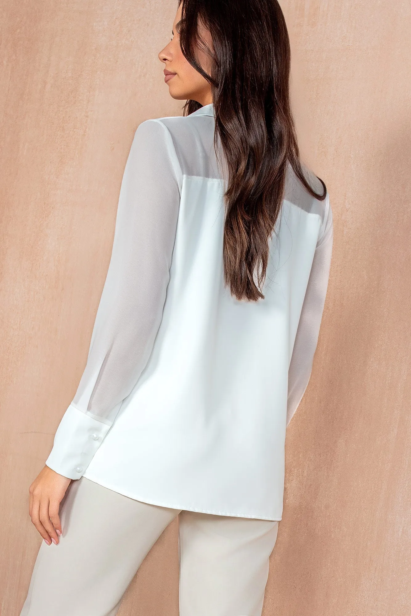 Maeve White Chiffon Shirt sold by Vavavoom product image thumbnail 3