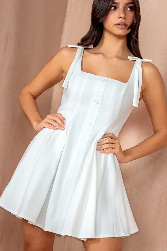 Cody White Tie Shoulder Dress sold by Va Va Voom