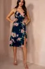 Eliana Black Floral Open Back Dress sold by Va Va Voom