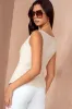 Debz Cream Button Front Waistcoat sold by Va Va Voom