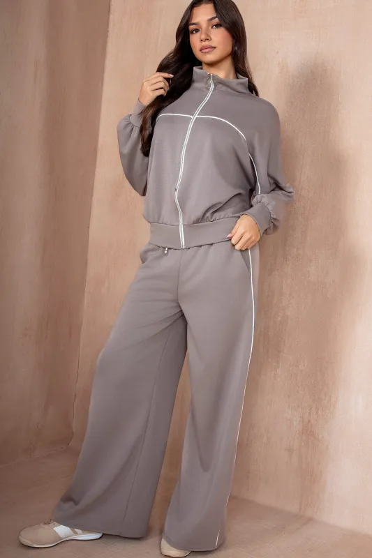 Orna Taupe Tracksuit sold by Va Va Voom