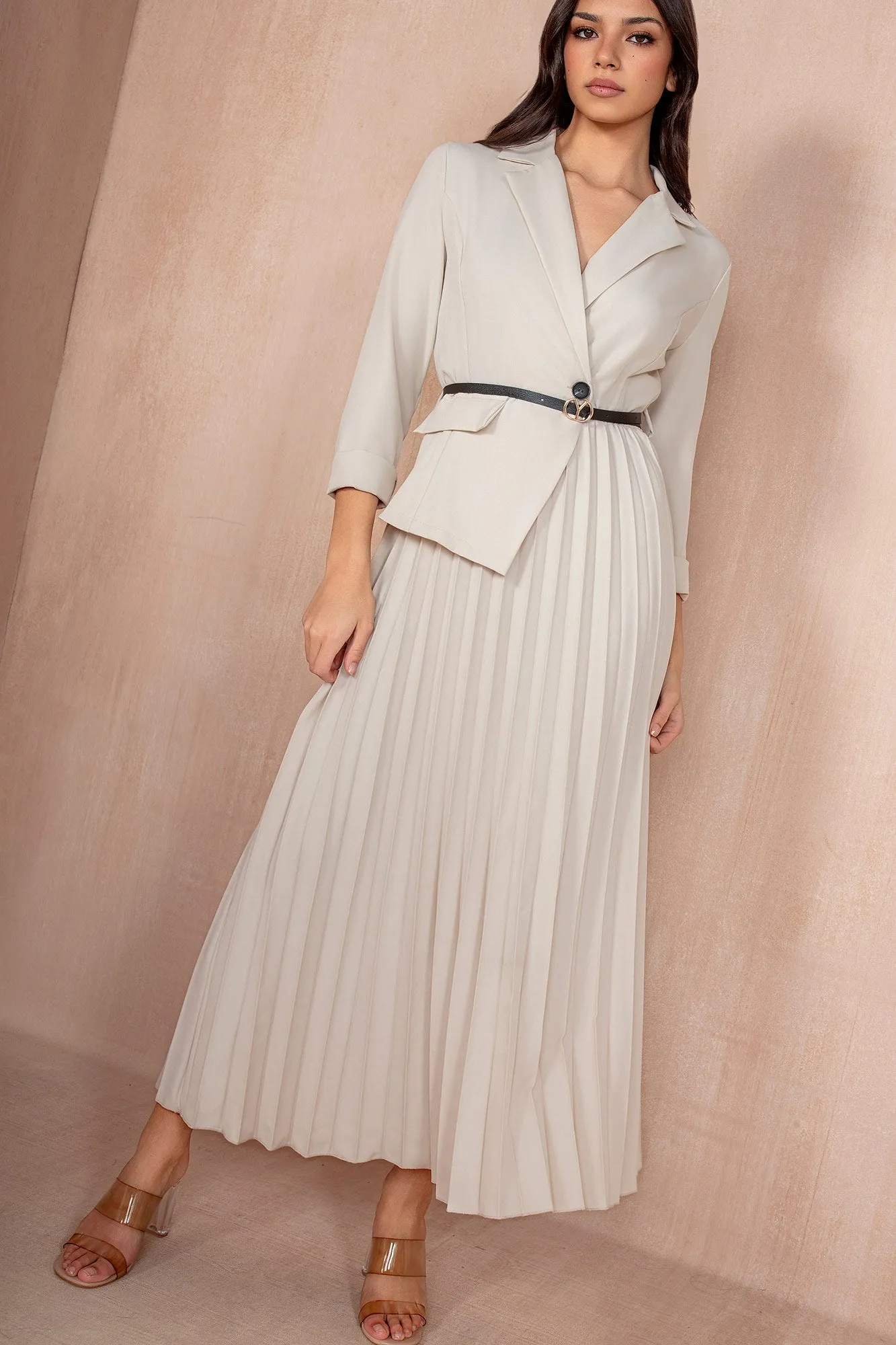 Sue Stone Pleated Blazer Dress sold by Va Va Voom product image thumbnail 2