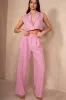 Fionn Pink Cropped Blazer Co-Ord sold by Va Va Voom
