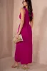 Enya Magenta Wrap Front Maxi Dress sold by Va Va Voom