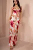 Audrey Peach Satin Maxi Dress sold by Va Va Voom