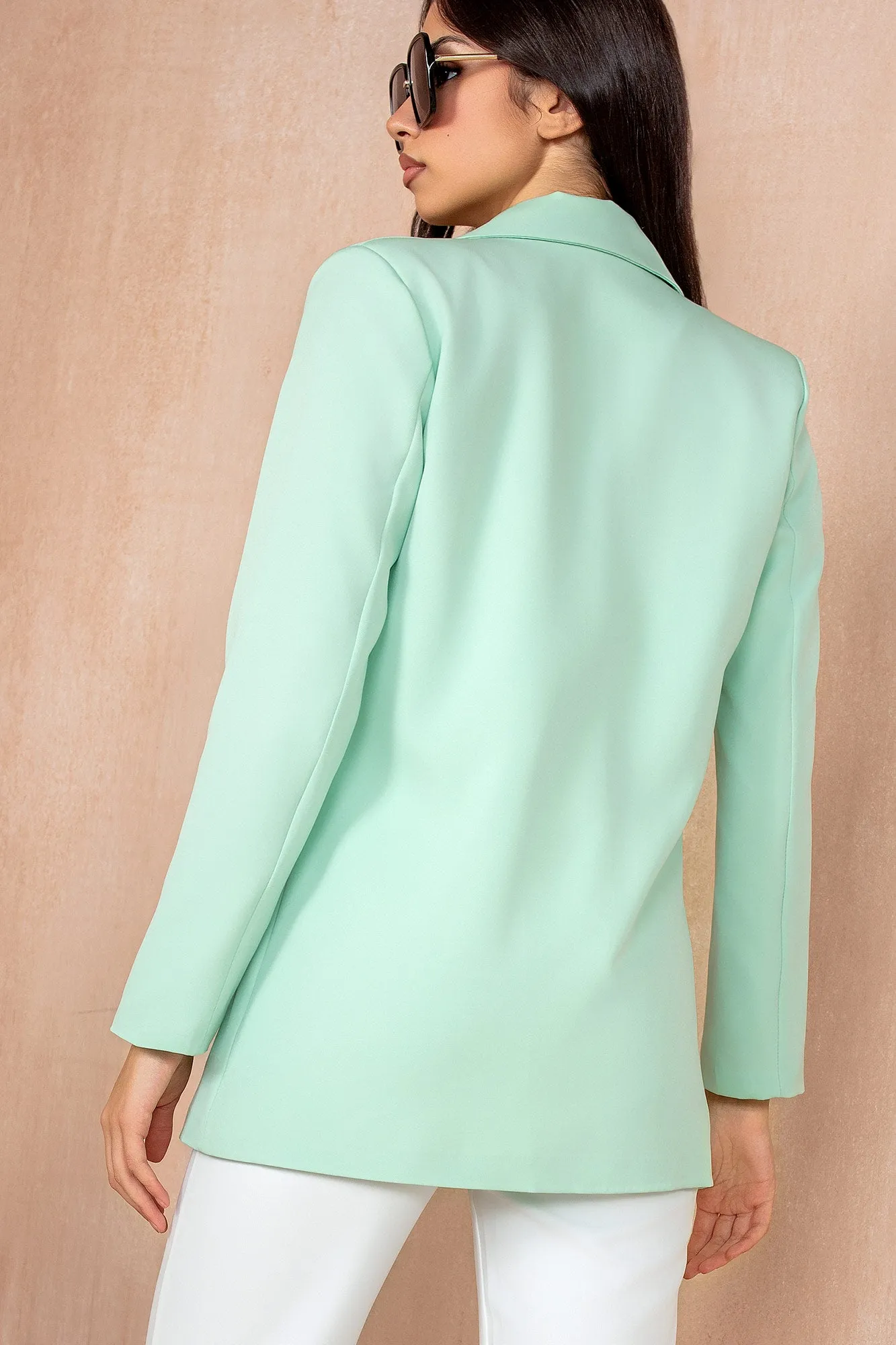 Aoibhe Mint Single Breasted Blazer sold by Va Va Voom product image thumbnail 3
