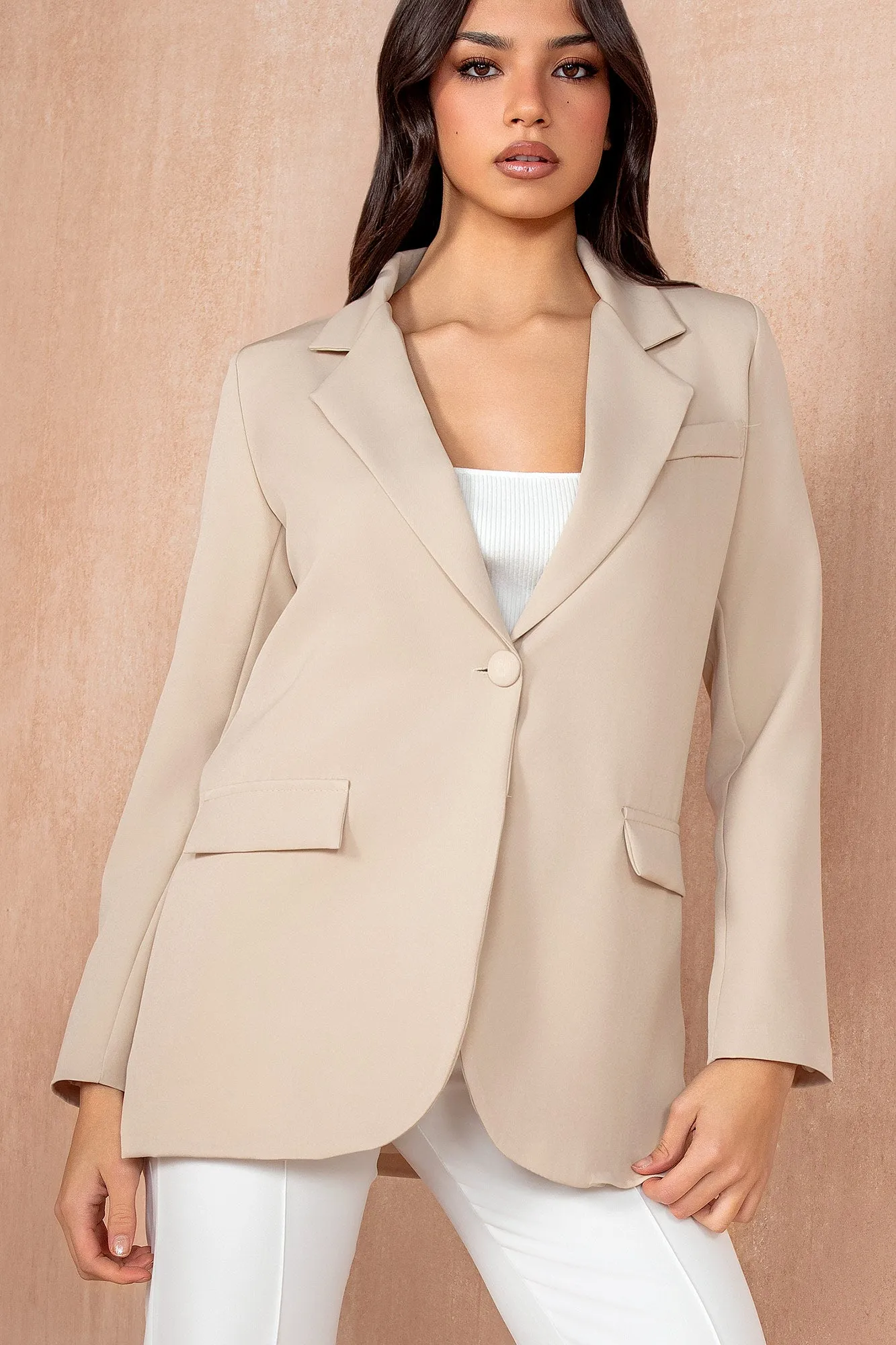 Aoibhe Stone Single Breasted Blazer sold by Va Va Voom