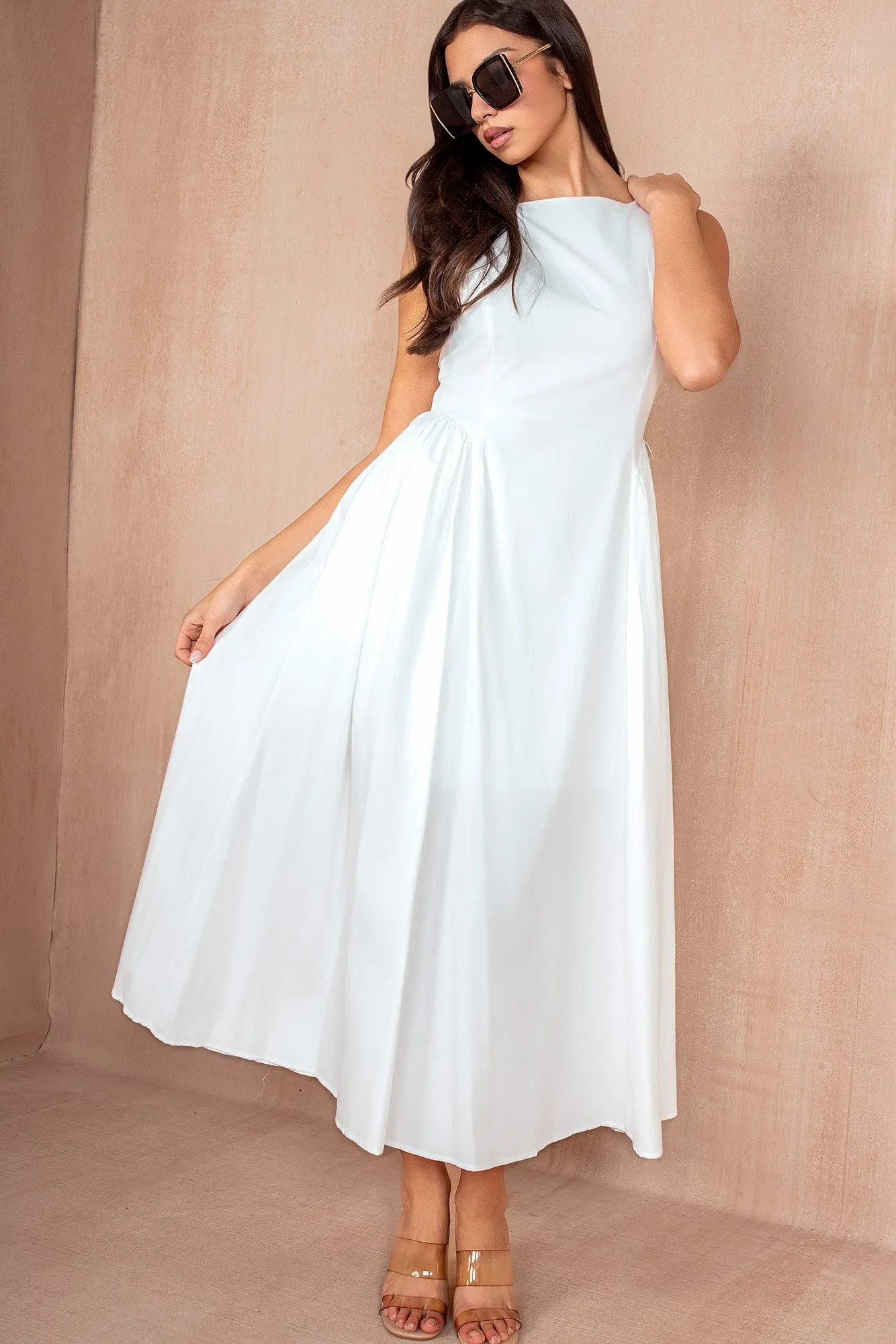 Harlow White Cotton Dress sold by Vavavoom product image thumbnail 4