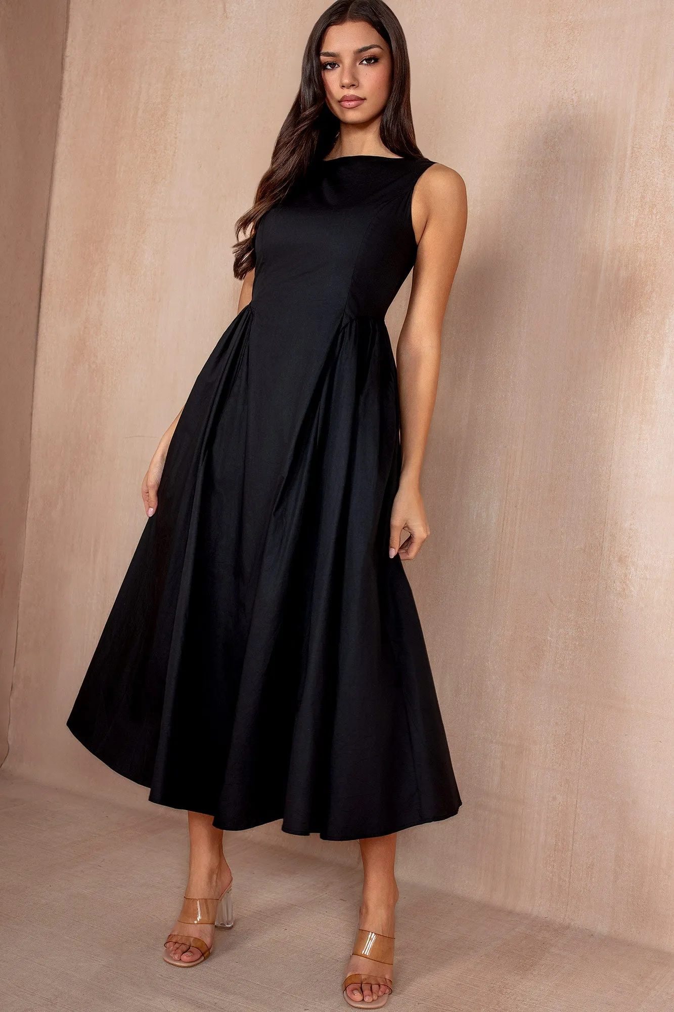 Harlow Black Cotton Dress sold by Va Va Voom product image thumbnail 3