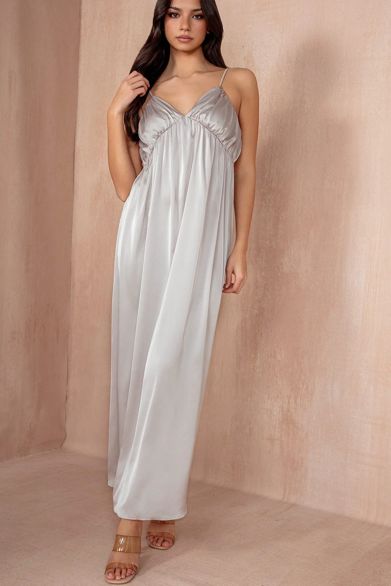 Louise Champagne Satin Dress sold by Vavavoom product image thumbnail 3