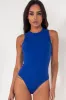 Olene Royal Blue Ribbed Bodysuit sold by Va Va Voom