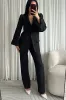 Dervla Black Belted Blazer sold by Va Va Voom