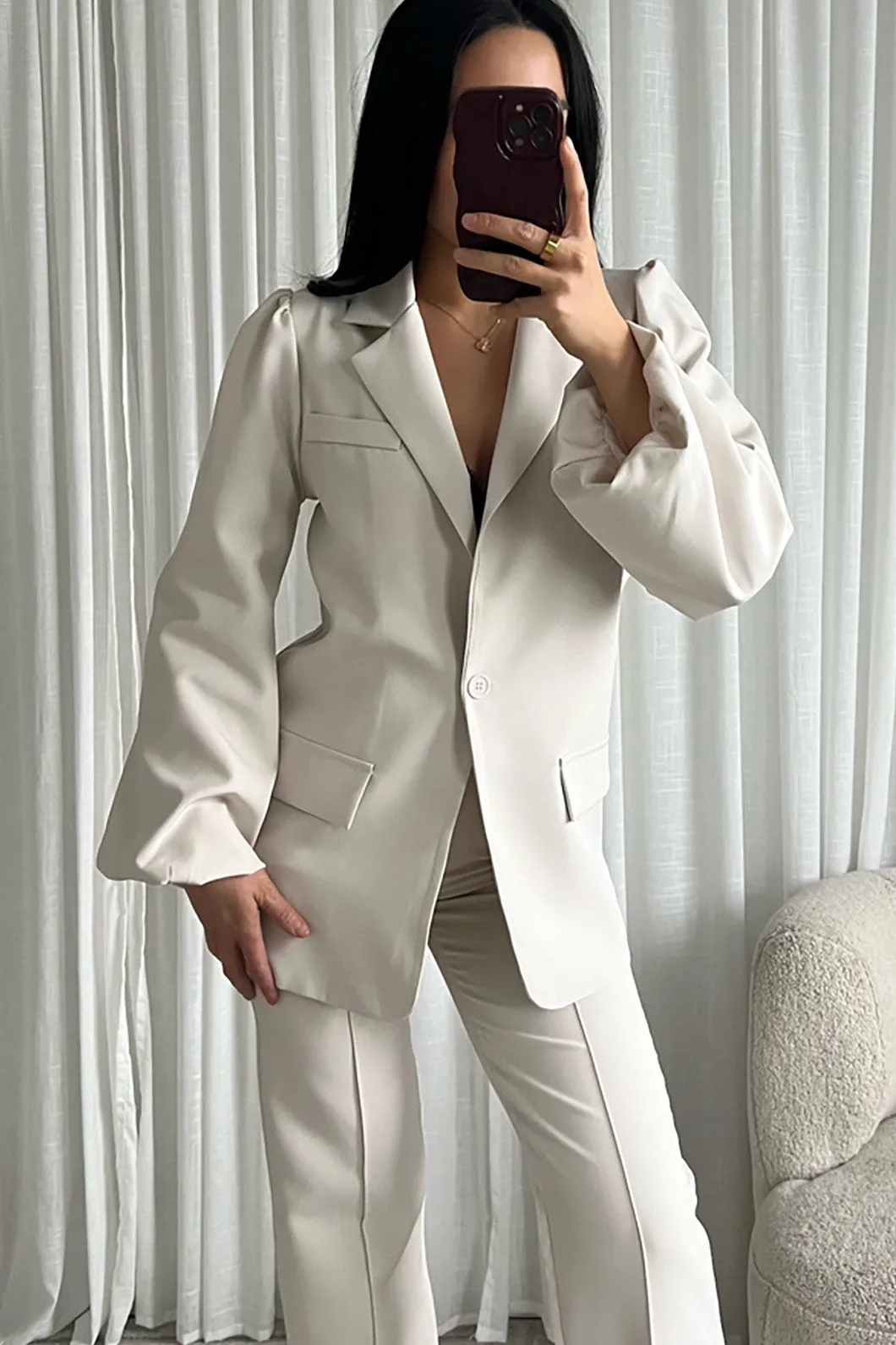 Dervla Stone Belted Blazer sold by Va Va Voom product image thumbnail 3