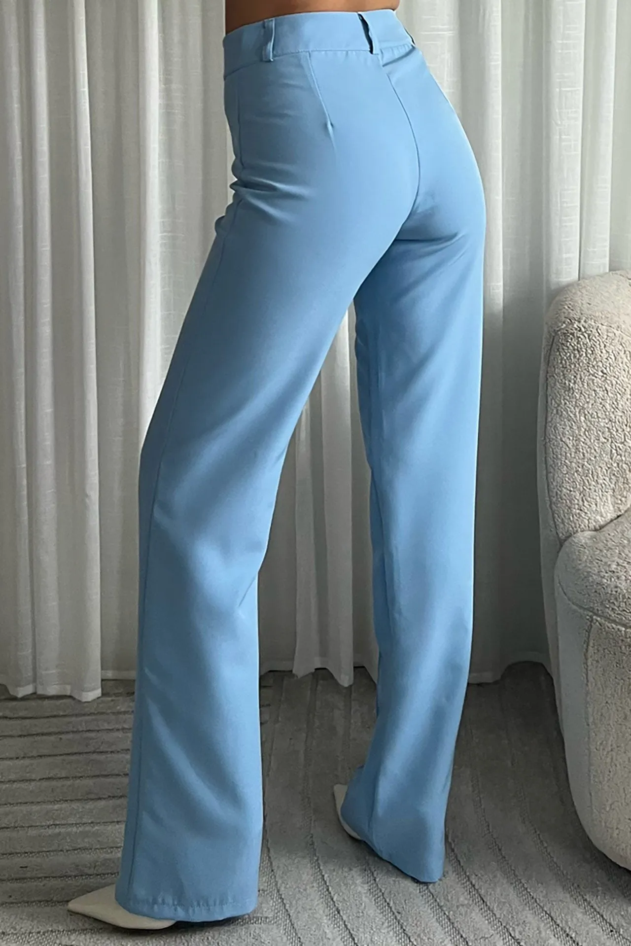 Miley Blue Straight Leg Trousers sold by Va Va Voom product image thumbnail 2