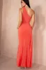 Norma Coral One Shoulder Maxi Dress sold by Va Va Voom