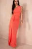Norma Coral One Shoulder Maxi Dress sold by Va Va Voom
