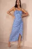 Moira Blue Spotted Cami Maxi Dress sold by Va Va Voom