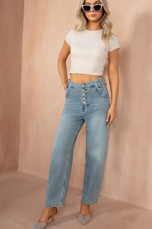 Gracie Vintage Blue Mom Jeans sold by Vavavoom