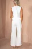 Meara White Tailored Jumpsuit sold by Va Va Voom