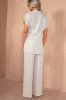 Nessa Cream Tie Shirt Co Ord sold by Va Va Voom