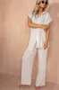 Nessa Cream Tie Shirt Co Ord sold by Va Va Voom