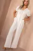 Ceala Stone Puff Sleeve Jumpsuit sold by Va Va Voom