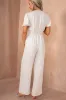 Ceala Stone Puff Sleeve Jumpsuit sold by Va Va Voom