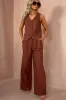 Ciara Chocolate Linen Waistcoat Co Ord sold by Va Va Voom