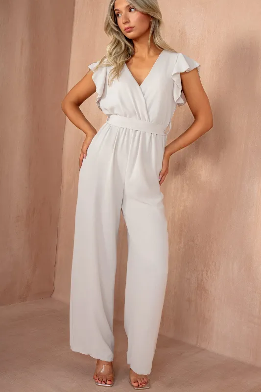 Ella Stone Wrap Belted Jumpsuit sold by Va Va Voom