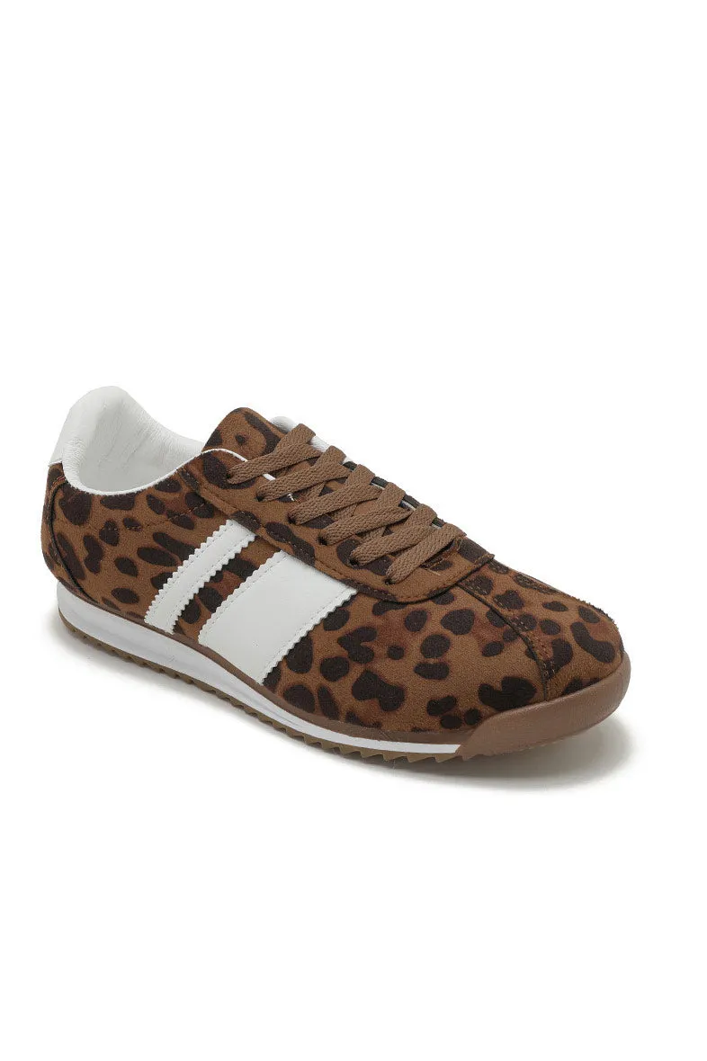 Orianna Leopard Side Stripe Trainers sold by Va Va Voom product image thumbnail 2