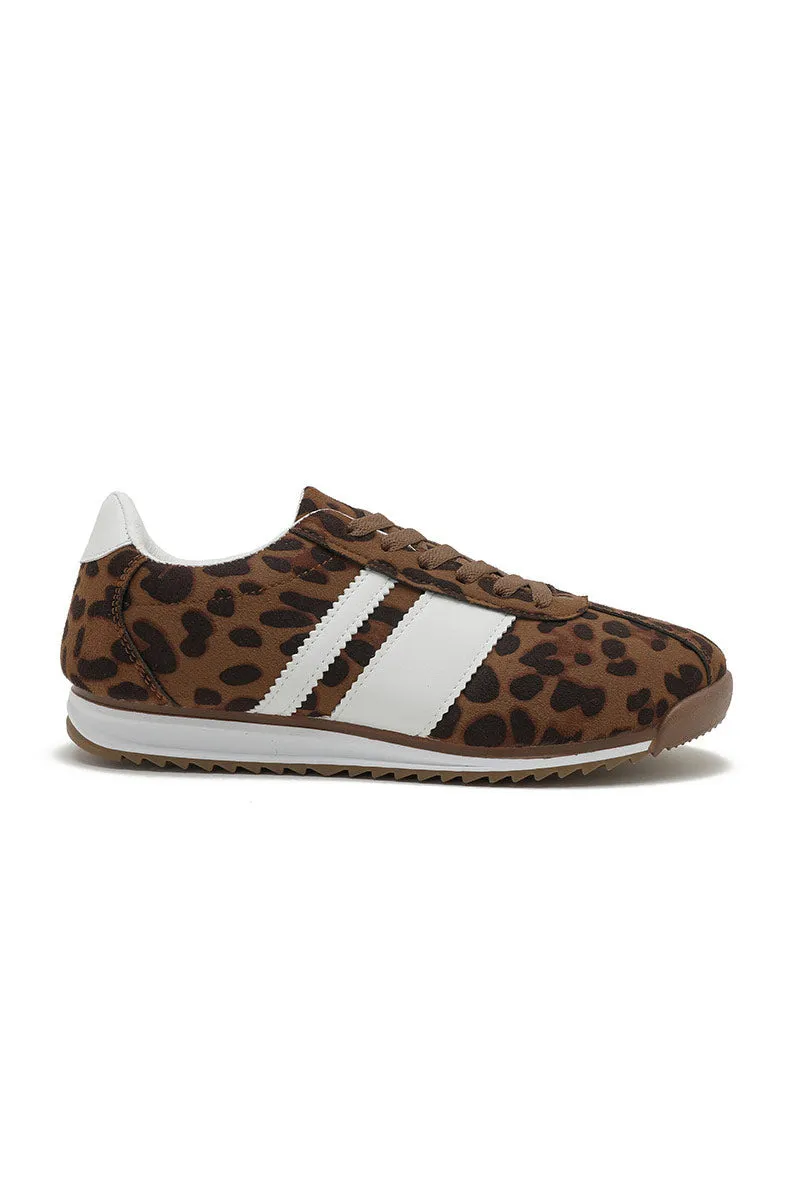 Orianna Leopard Side Stripe Trainers sold by Va Va Voom product image thumbnail 3