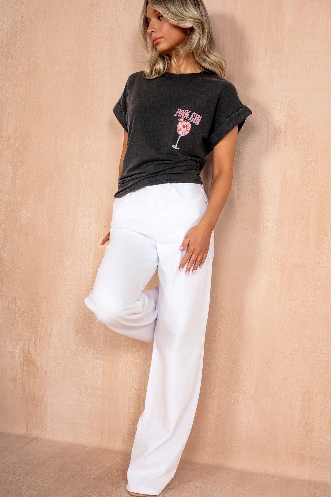 Savannah White Wide Leg Jeans sold by Va Va Voom product image thumbnail 3