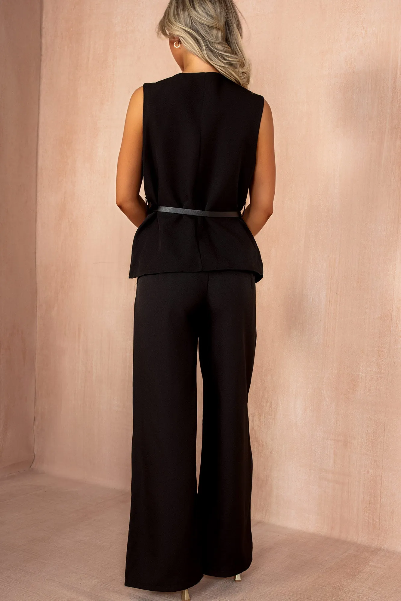 Tarah Black Belted Set sold by Va Va Voom product image thumbnail 3