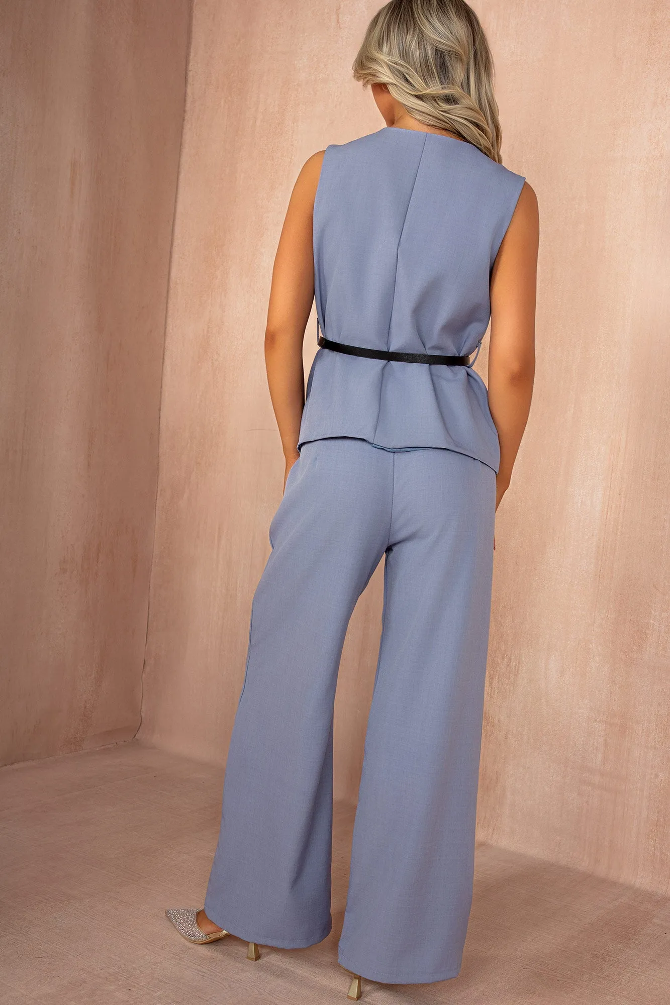 Tarah Blue Belted Set sold by Vavavoom product image thumbnail 4