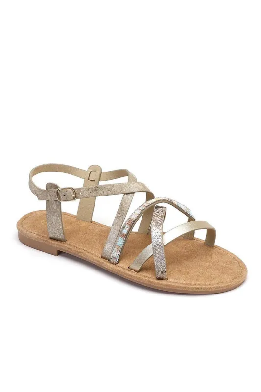 Mairead Strappy Flat Sandals sold by Va Va Voom