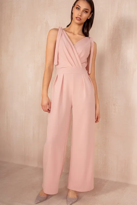 Victoria Blush Wide Leg Jumpsuit sold by Va Va Voom