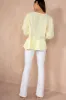 Jean Lemon Cotton Peplum Top sold by Va Va Voom