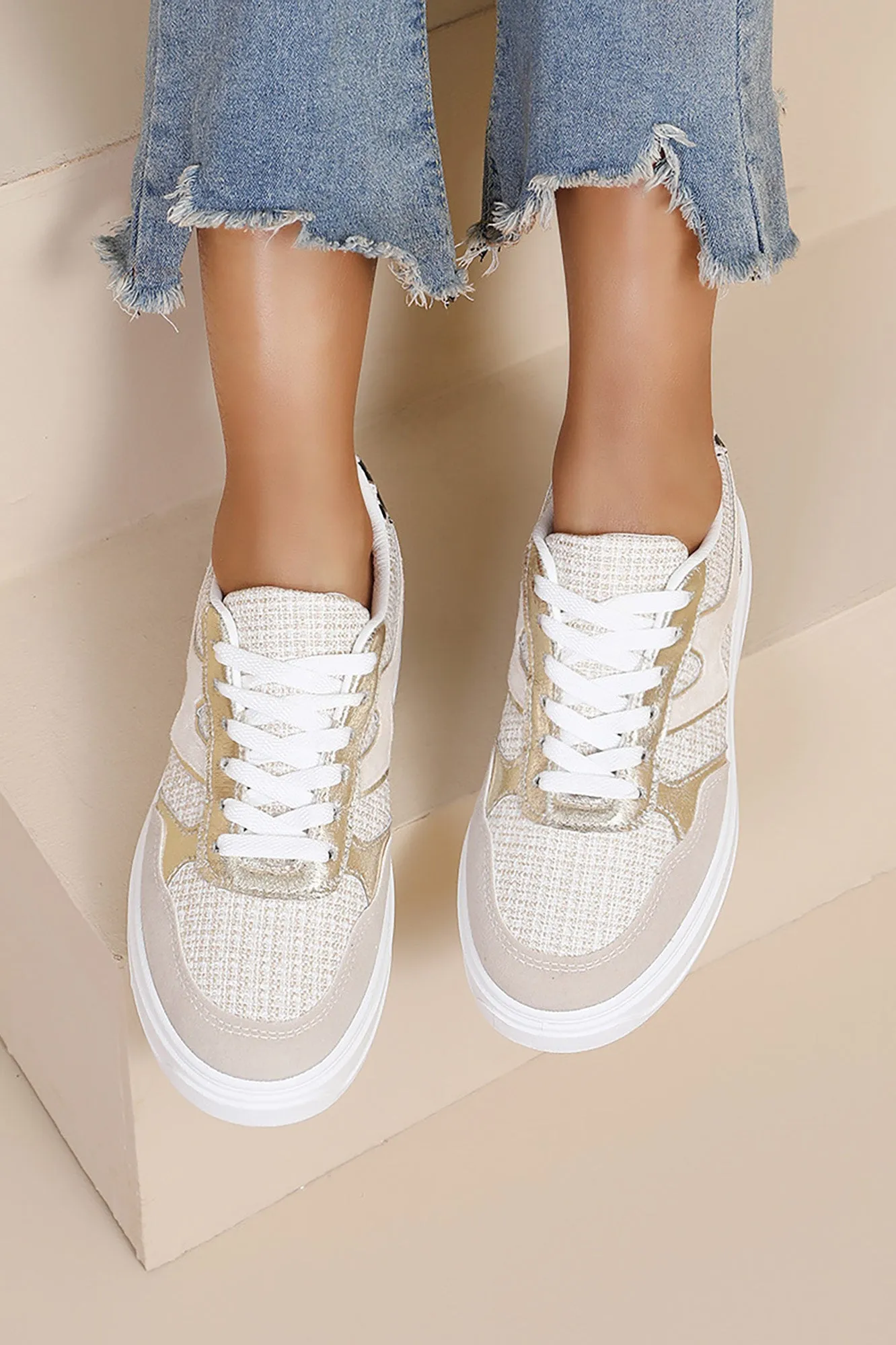 Dakota Camel Suedette Chunky Trainers sold by Vavavoom