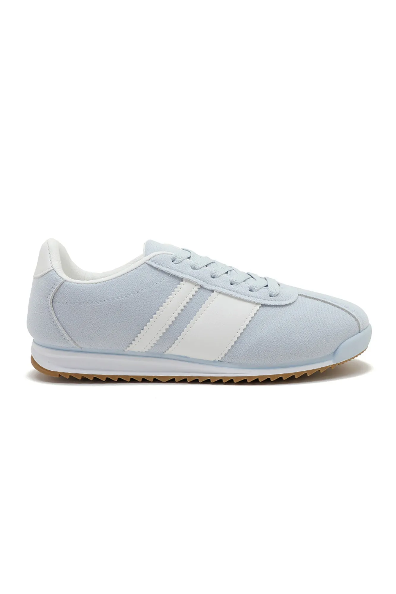 Orianna Light Blue Suedette Trainers sold by Va Va Voom product image thumbnail 3