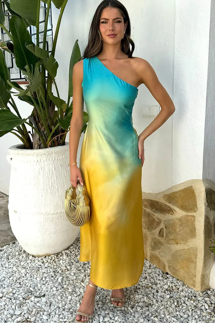 Kaylie Sunset Ombre Midi Dress sold by Va Va Voom