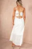 Kayla White Cotton Embroidered Cami Dress sold by Va Va Voom