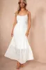 Kayla White Cotton Embroidered Cami Dress sold by Va Va Voom