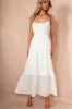 Kayla White Cotton Embroidered Cami Dress sold by Va Va Voom