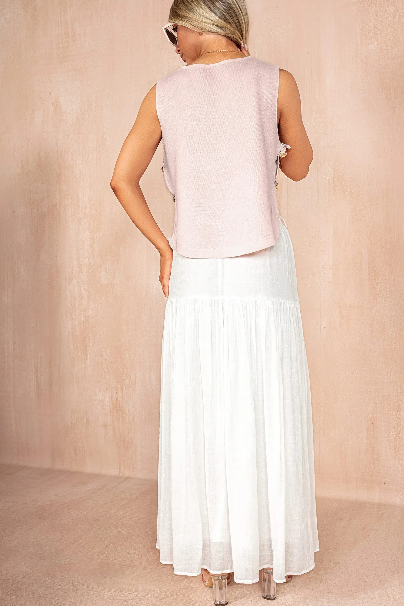 Sienna Pink Knit Tank Top sold by Va Va Voom product image thumbnail 3